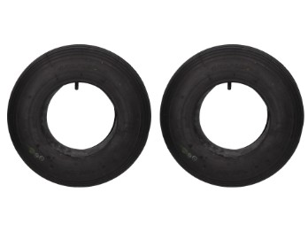 Deli Tire Reifen+Schlauch 4.80/4.00-8 (400x100) S-379 4PR Rillen Profil Ventil TR13 2er Set