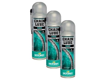 Motorex Chain Lube Strong On Road Kettenspray 3x500ml Spraydose