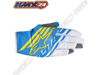 ALPINESTARS Racer Supermatic Handschuh Kids blau/weiß/gelb