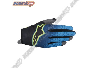 Radar Flight Gloves 2017 Handschuhe dunkelblau/cyan/gelb