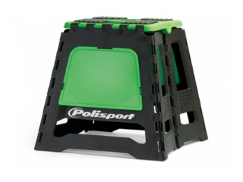Polisport Motorradmontagebock Montageständer klappbar für Motocross Enduro 420mm schwarz/grün