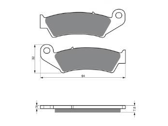 Goldfren 004 S3 Bremsbeläge vorn passt an Nissin Honda CR 87-94 Husaberg 89-93