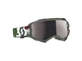 SCOTT Brille Fury Goggle camo grün/weiß - silber verspiegelt