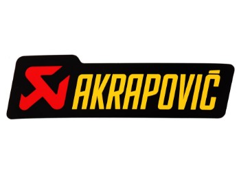 Akrapovic Auspuffsticker Aufkleber 44x150mm hitzefest schwarz/rot/gelb