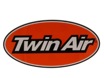 TWIN AIR Large Oval Decal Aufkleber Sticker 320x160mm orange/weiß/schwarz