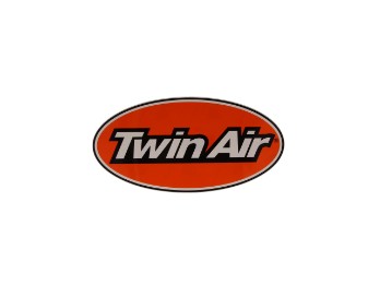 Twin Air Oval Decal Aufkleber Sticker 82x42mm orange/weiß/schwarz