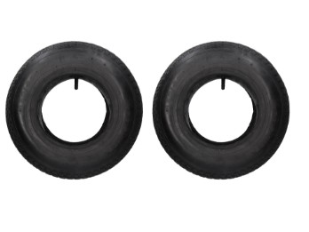 Deli Tire Reifen+Schlauch 4.80/4.00-8 (400x100) S-369 4PR Block Profil Ventil TR13 2er Set