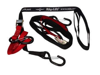 Bike-Lift Spanngurte-Paar rot/schwarz