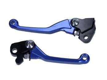 Kupplungs-Bremshebel Set Flexs passt an Suzuki RMZ 250 ab07, RMZ 450 ab05 blau