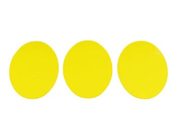 Ufo MX Vintage Startnummerntafel Uni Oval gelb Set 3Stück