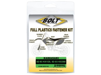 Bolt Schraubenkit Plastikteile passt an Kawasaki KX 125 250 92-93