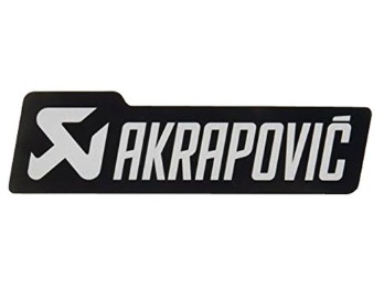 Akrapovic Auspuffsticker Aufkleber 40x135mm hitzefest schwarz/silber