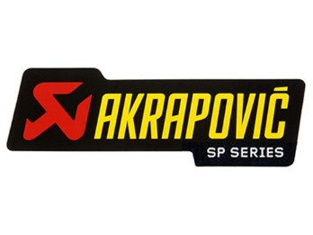 Akrapovic Auspuffsticker Aufkleber 53x180mm hitzefest schwarz/rot/gelb
