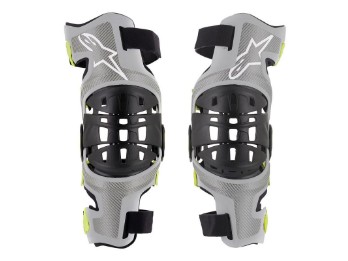 Alpinestars Bionic-7 Knee Brace Set Knieschützer Knieprotektoren grau/neongelb