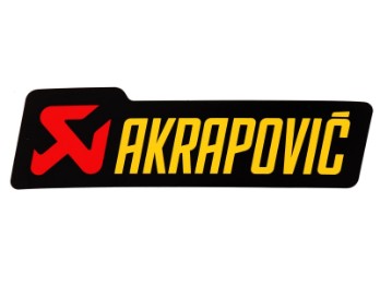 Akrapovic Auspuffsticker Aufkleber 34,5x120mm hitzefest schwarz/rot/gelb