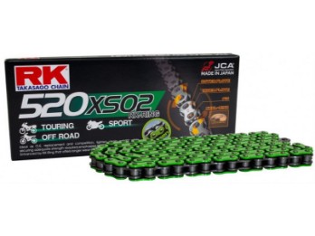 520 XSO2 X-Ring Motorrad Kette mit Nietschloss in grün