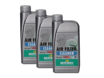 MOTOREX Air Filter Cleaner Luftfilterreiniger 3x1Liter Flasche