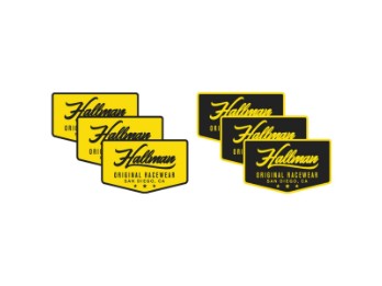 Hallman Sticker Pack (6 Pack) Aufkleber Sticker Set gelb/schwarz