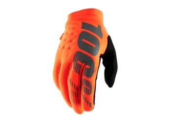Brisker Gloves Motocross MX Enduro Handschuhe fluo orange/black