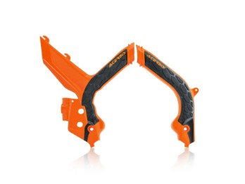 Acerbis Rahmenschützer X-Grip passt an KTM SX SXF 125 150 250 350 450 ab19 orange/schwarz