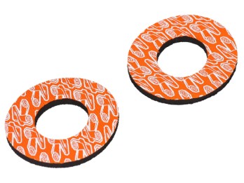 RENTHAL Neopren Griff Grip Donuts orange/weiß
