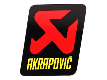 AKRAPOVIC Sticker Aufkleber schwarz/rot/gelb 75x70mm