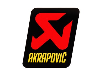 AKRAPOVIC Sticker Aufkleber schwarz/rot/gelb 95x90mm