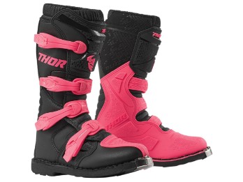 THOR Women's Blitz XP Damen Motocross Enduro Stiefel schwarz/pink