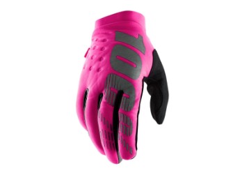 Women's Brisker Gloves Damen Motocross MX Enduro Handschuhe neon pink/black