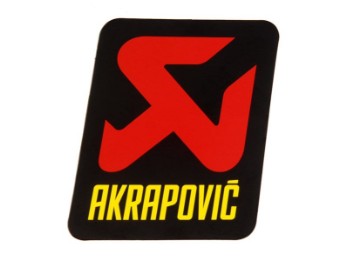 Akrapovic Auspuffsticker Aufkleber 57x60mm hitzefest schwarz/rot/gelb