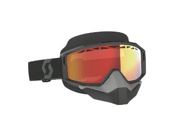 Brille Split OTG Goggle SnowCross LS schwarz - rot verspiegelt
