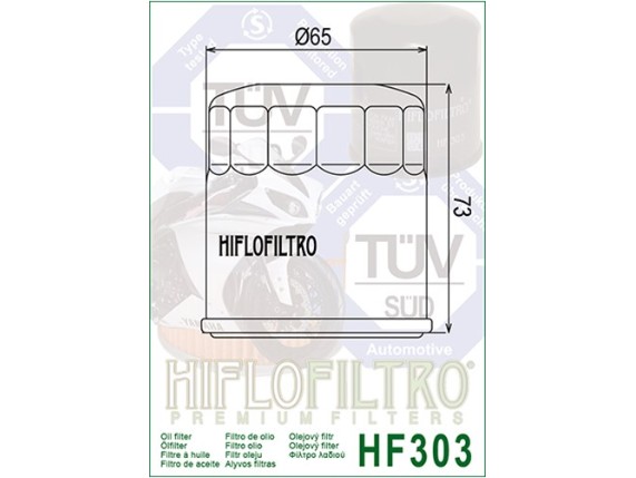 7231384, Ölfilter Hiflo HF303C Honda/Kawa/Yam