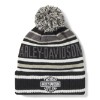 97772-25VX, BEANIE-KNIT,BLACK/OFF WHITE