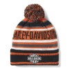 97773-25VX, BEANIE-KNIT,ORANGE/BLACK