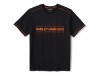 96163-26VM/000M, TEE-KNIT,BLACK/ORANGE HEATHER