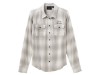 96274-26VW/000S, SHIRT-WOVEN,LIGHT GREY/BLUE PL