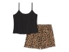 96618-26VW/000S, PAJAMA SET-KNIT,BLACK/BROWN