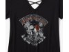 96649-25VW/002S, TEE-KNIT,BLING,LACE BK,HD AFTE