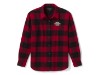 96727-26VW/000S, SHIRT JACKET-WOVEN,DARK RED/BL