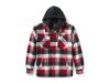 96807-25VM/000M, SHIRT JACKET-WOVEN,RED/BLACK P