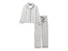 96828-25VW/002S, PAJAMA SET-KNIT,OFF WHITE/BLAC