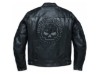 98122-17EM/000L, JACKET-LEA,REFLECTIVE SKULL,BL