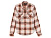 99258-25VW/000S, SHIRT-WOVEN,OFF WHITE/ORANGE P