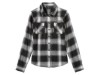 99259-25VW/000S, SHIRT-WOVEN,BLACK/OFF WHITE PL