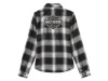 99259-25VW/000S, SHIRT-WOVEN,BLACK/OFF WHITE PL