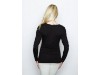 HT4949BLK-XS, Damen Longsleeve ''Check Flag''