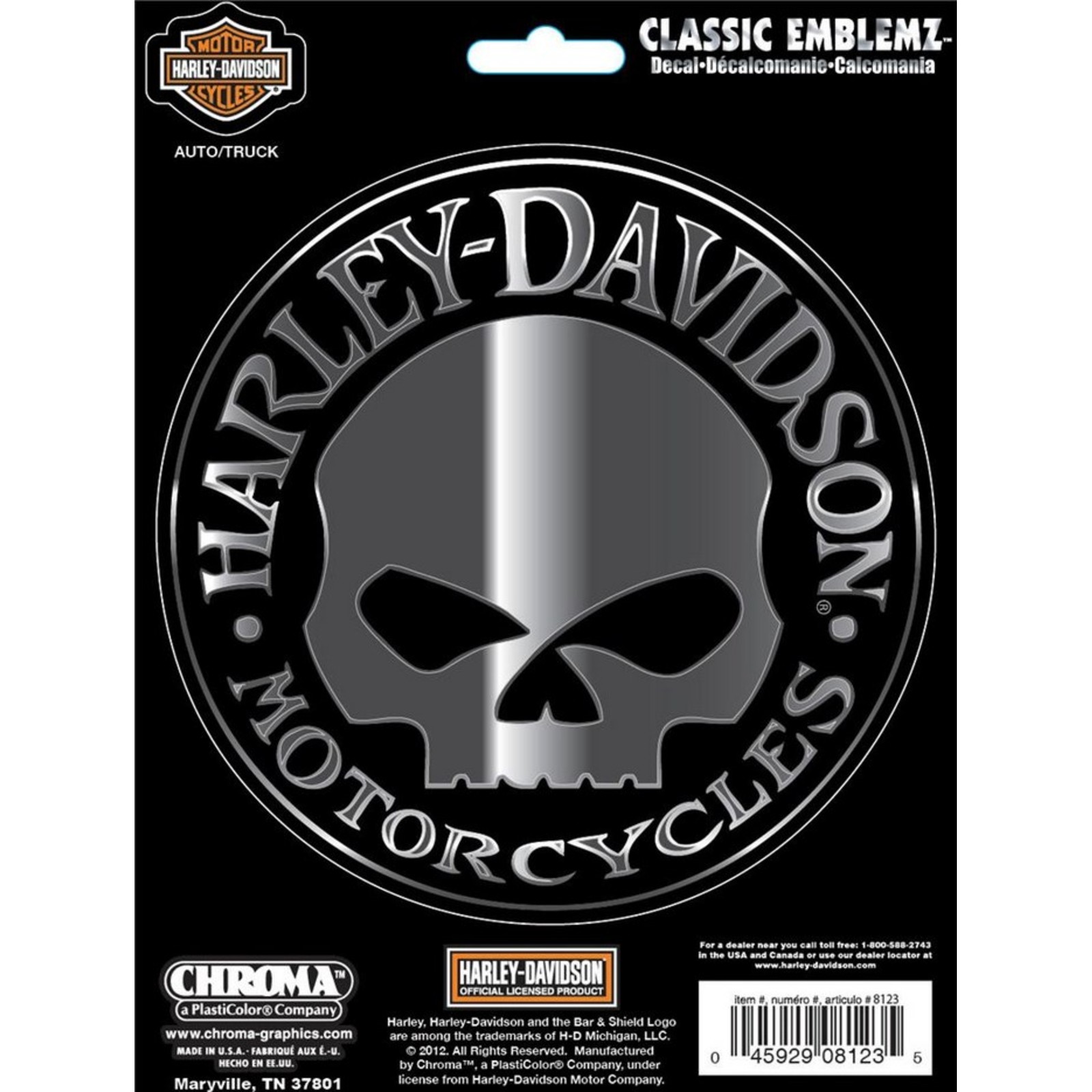 Harley Davidson schwarz Aufkleber