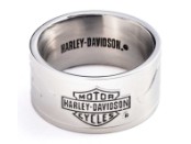 Ring " Harley-Davidson® Men's Bar & Shield Raised Flame Band Ring – Edelstahl"
