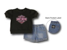 Baby Knit Pullover & Denim Short Set