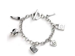 Armband "Charm Chain Line-SLV